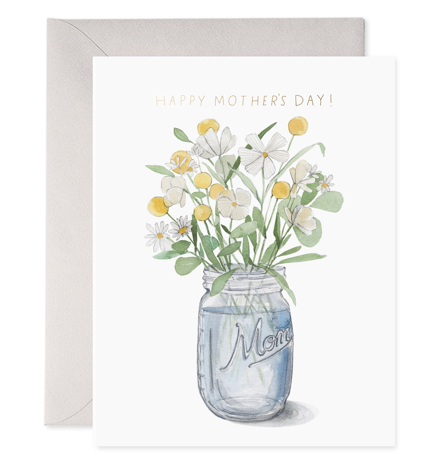 Mason Jar Mom | Mother's Day Greeting Card Wildflowers