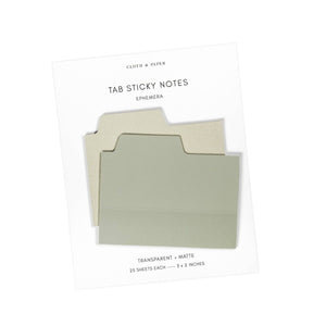 Blank Tab Sticky Note Set: Cotton