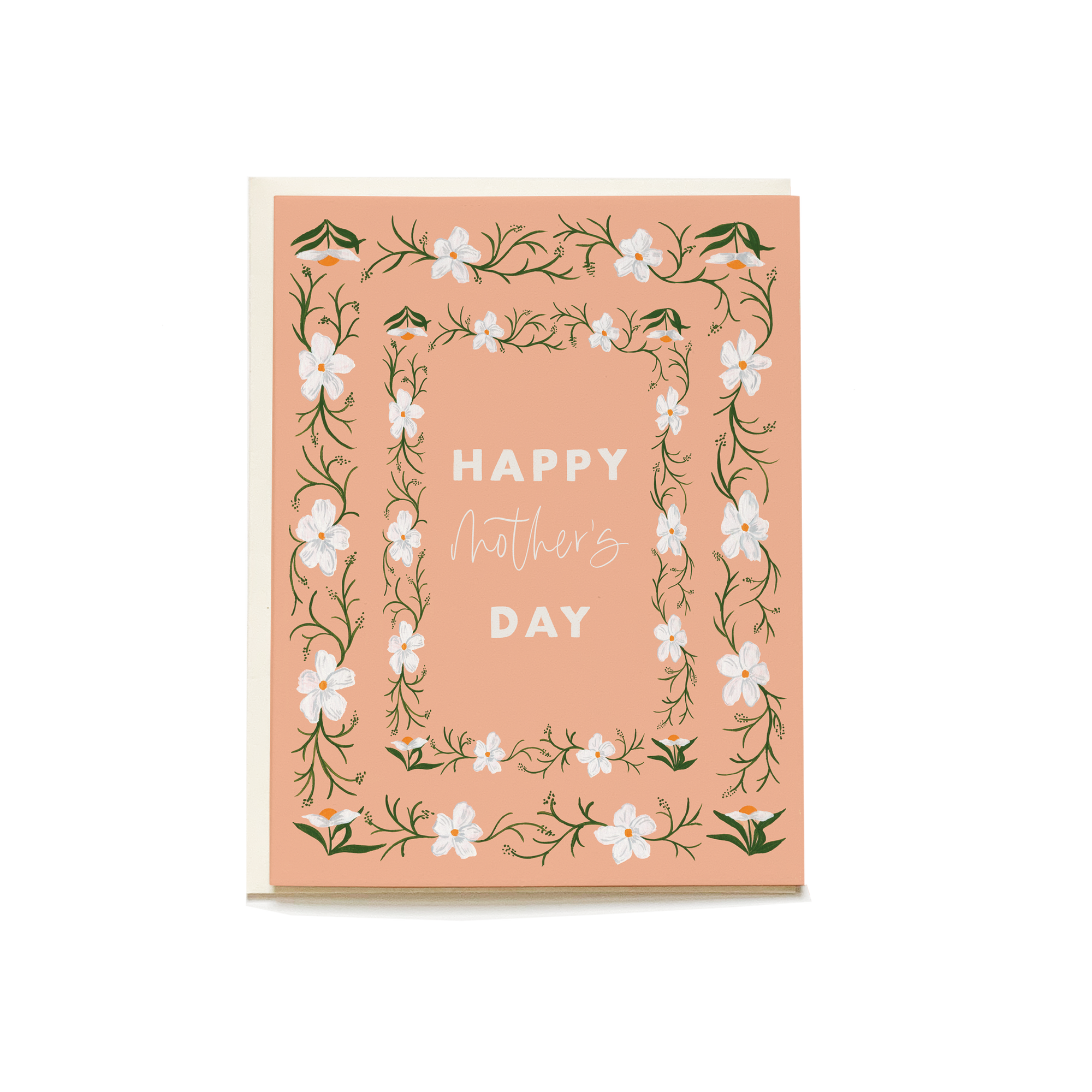 White Poppy Mother's Day Greeting Card