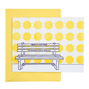 Baltimore Maryland | Greatest City In America Bench card: Individual Card / Purple & teal