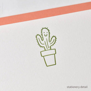Stationery Set with Happy Cactus (#472)