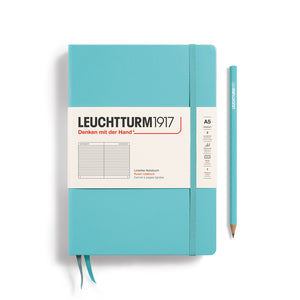 A5 Lined Notebook Hardcover, LEUCHTTURM1917 Aquamarine