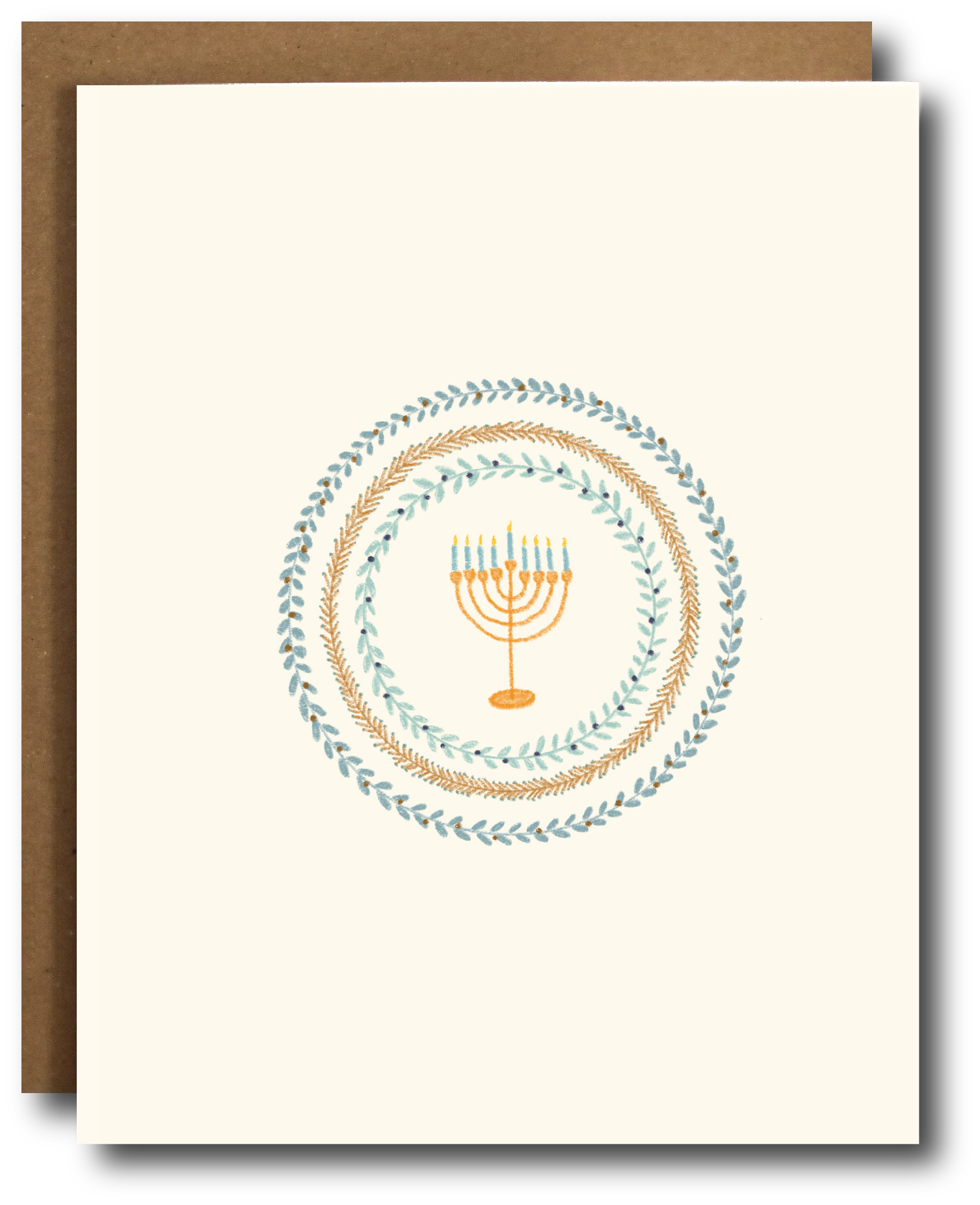 Menorah Hanukkah Card