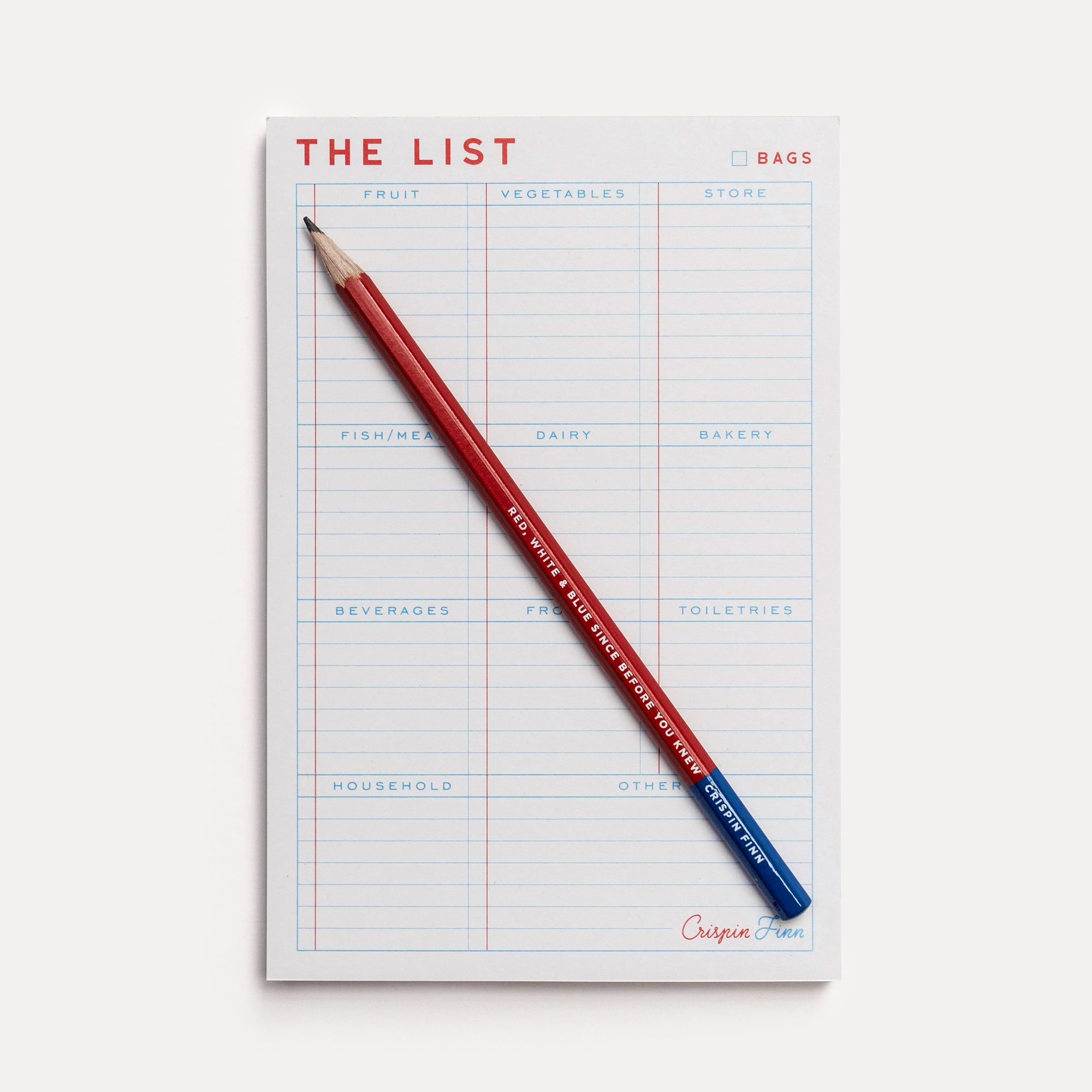 The List Shopping Planner Note Pad by Crispin Flinn