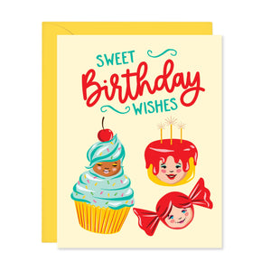 Sweet Wishes - Dessert & Candy Birthday Card