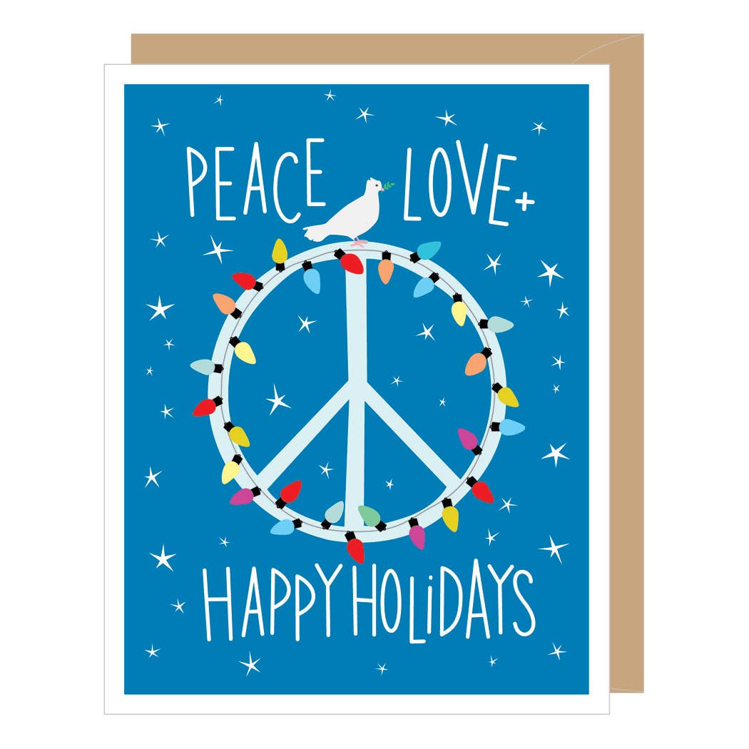 Peace Sign Holiday Card (single or boxed) H264