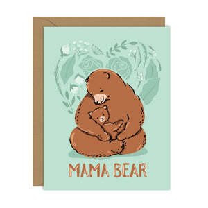 Mama Bear Illustrated Mother's Day Card (A2)