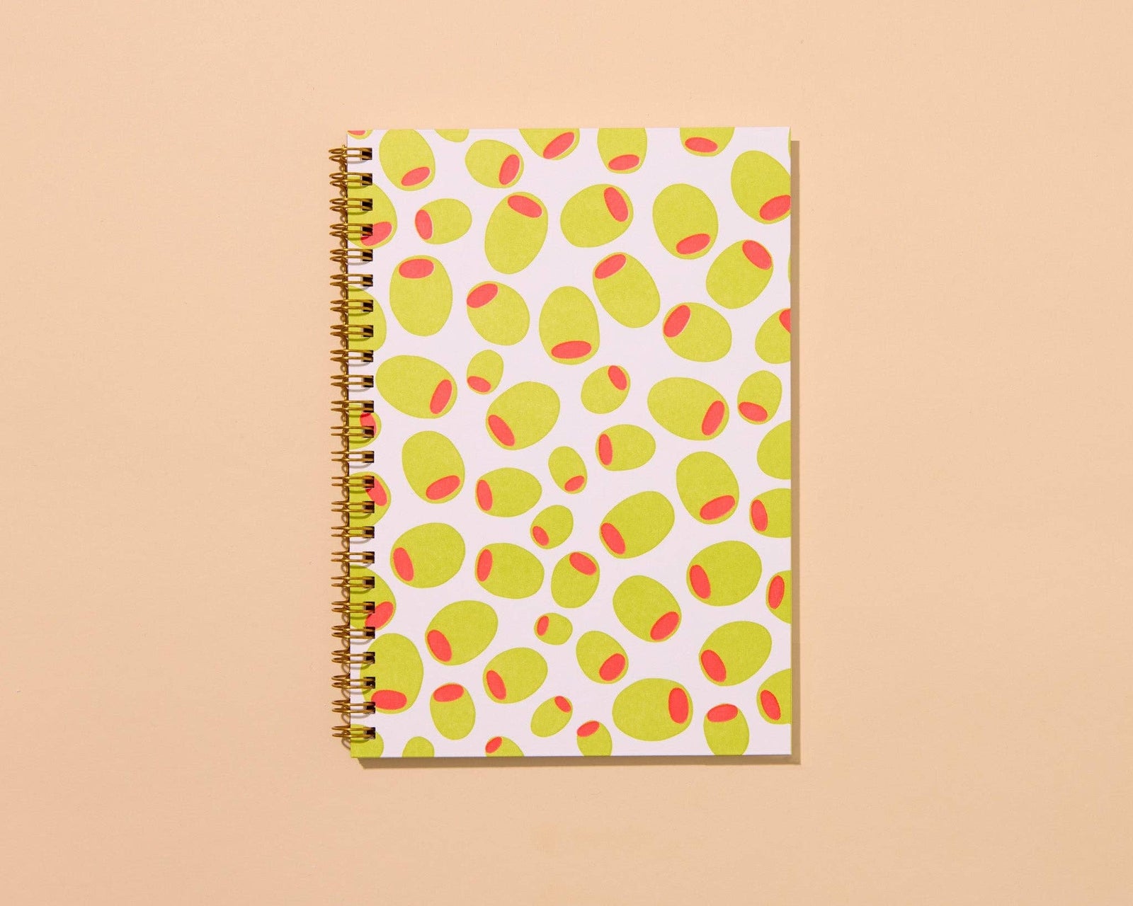 Olives Letterpress Spiral Notebook - Made in USA - Foodie - Snack- Charcuterie - Back to School