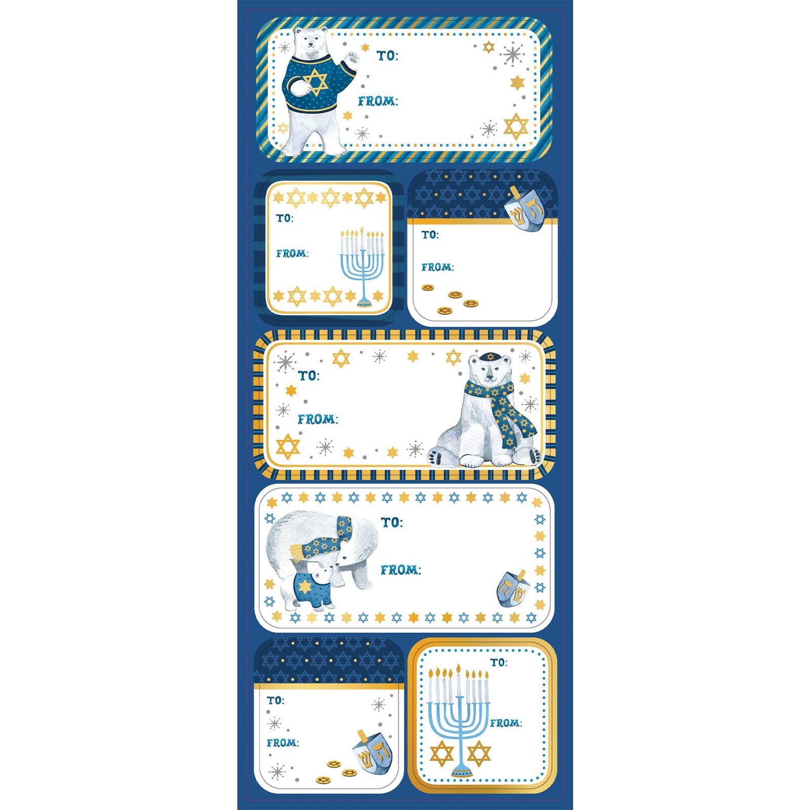 Gift Labels - Hanukkah Bears