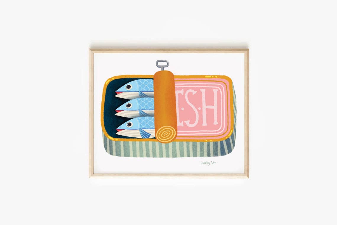 Sardine Art Print | Modern Room Decor, Minimal Wall Art