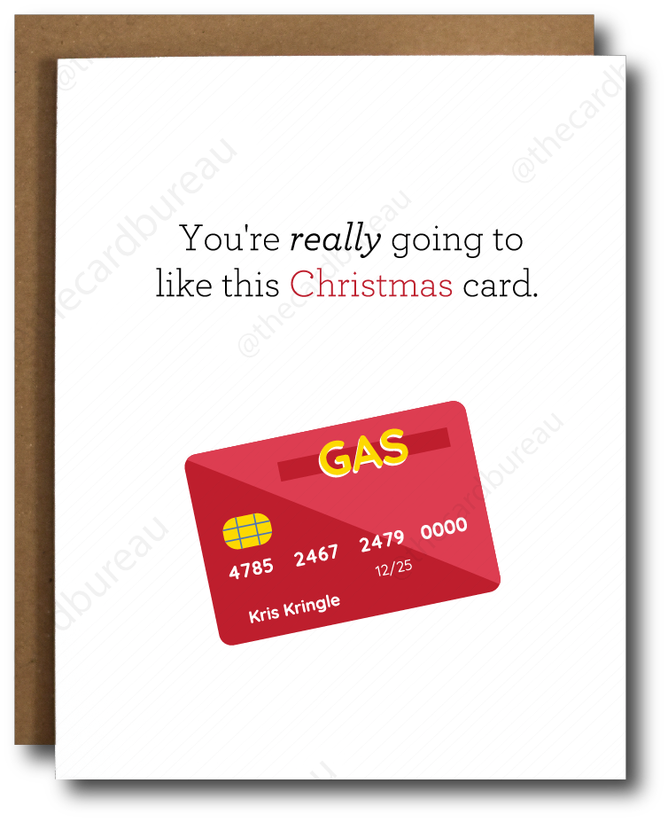 Gas Card Funny Christmas Card