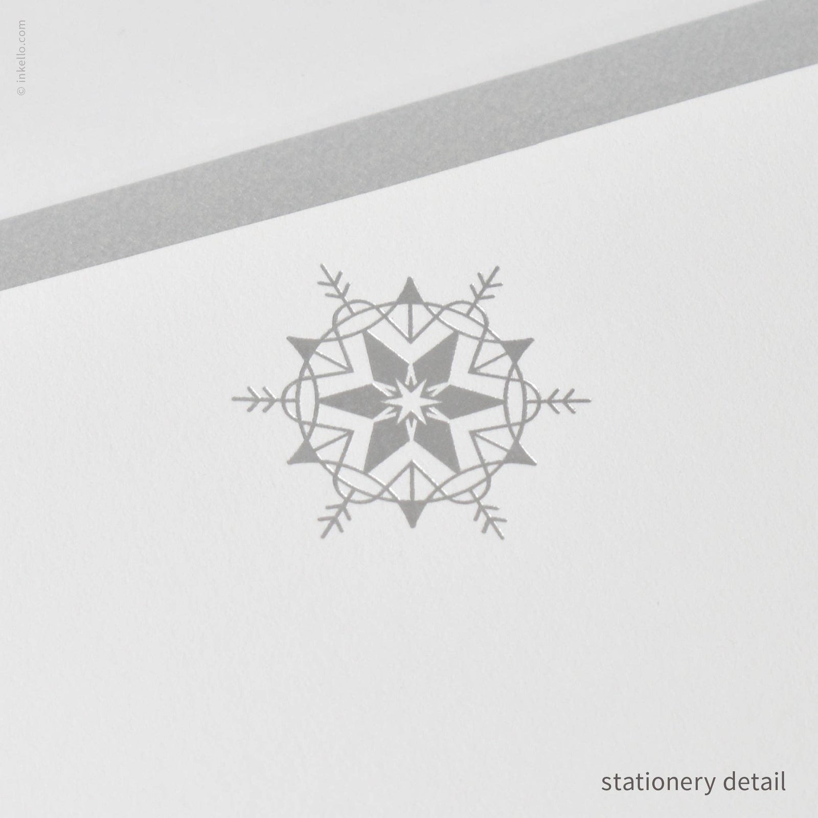 Stationery Set with Silver Snowflake (#472)