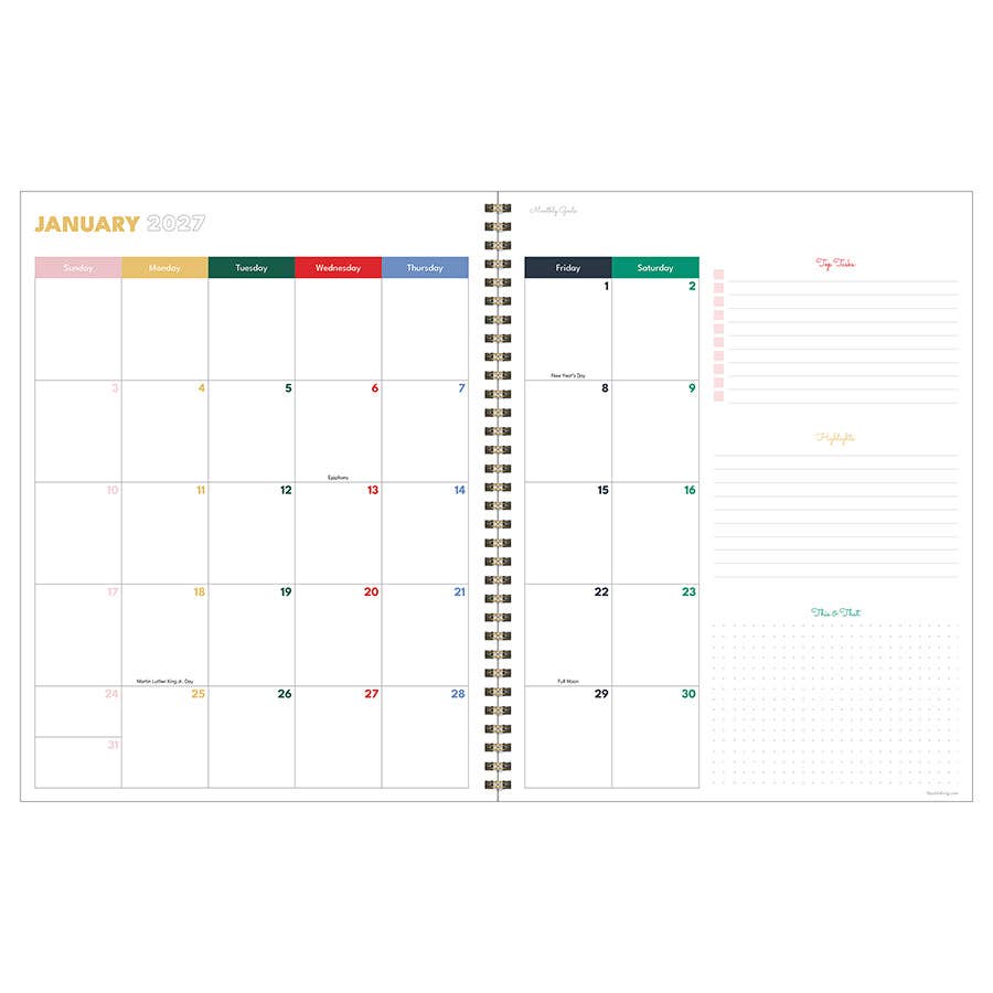 July 2026 - June 2027 Berry Large Weekly Monthly Planner