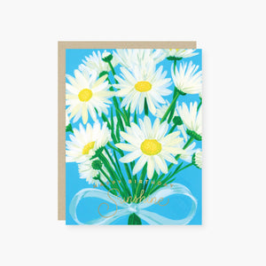 Happy Birthday Sunshine Daisy Bouquest Birthday Card: Single