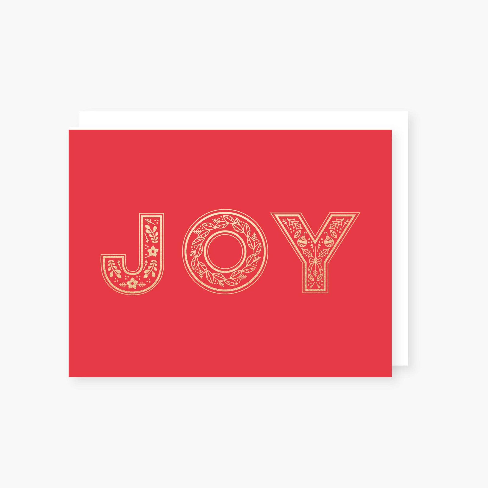 Ornate joy holiday card: Boxed set of 6