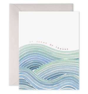 Ocean of Thanks | Waves Thank You Greeting Card: 4.25 X 5.5 INCHES
