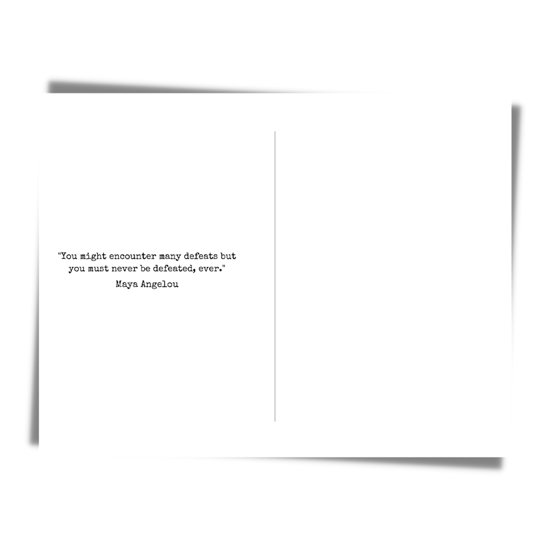 Maya Angelou Inspirational Card | Black Author Activist