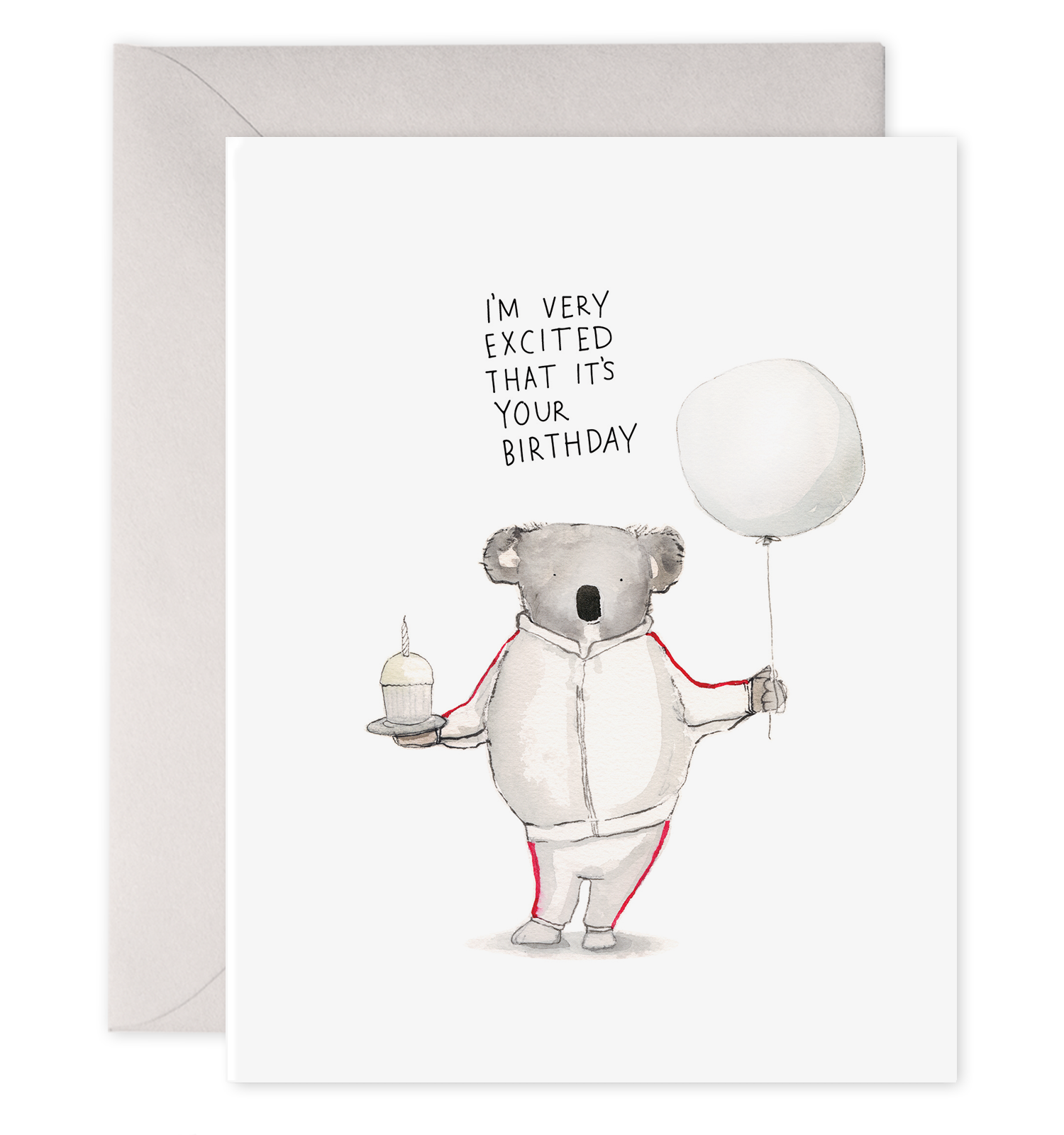 Koala Excitement | Birthday Greeting Card: 4.25 X 5.5 INCHES