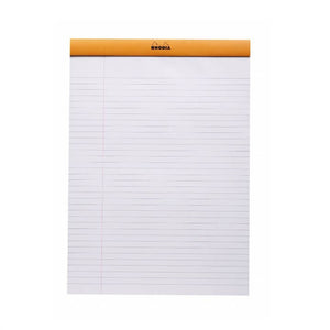 Rhodia Classic Notepad 8.25 x 12.5: Orange LINED w/MARGIN / 8.25" x 12.5"
