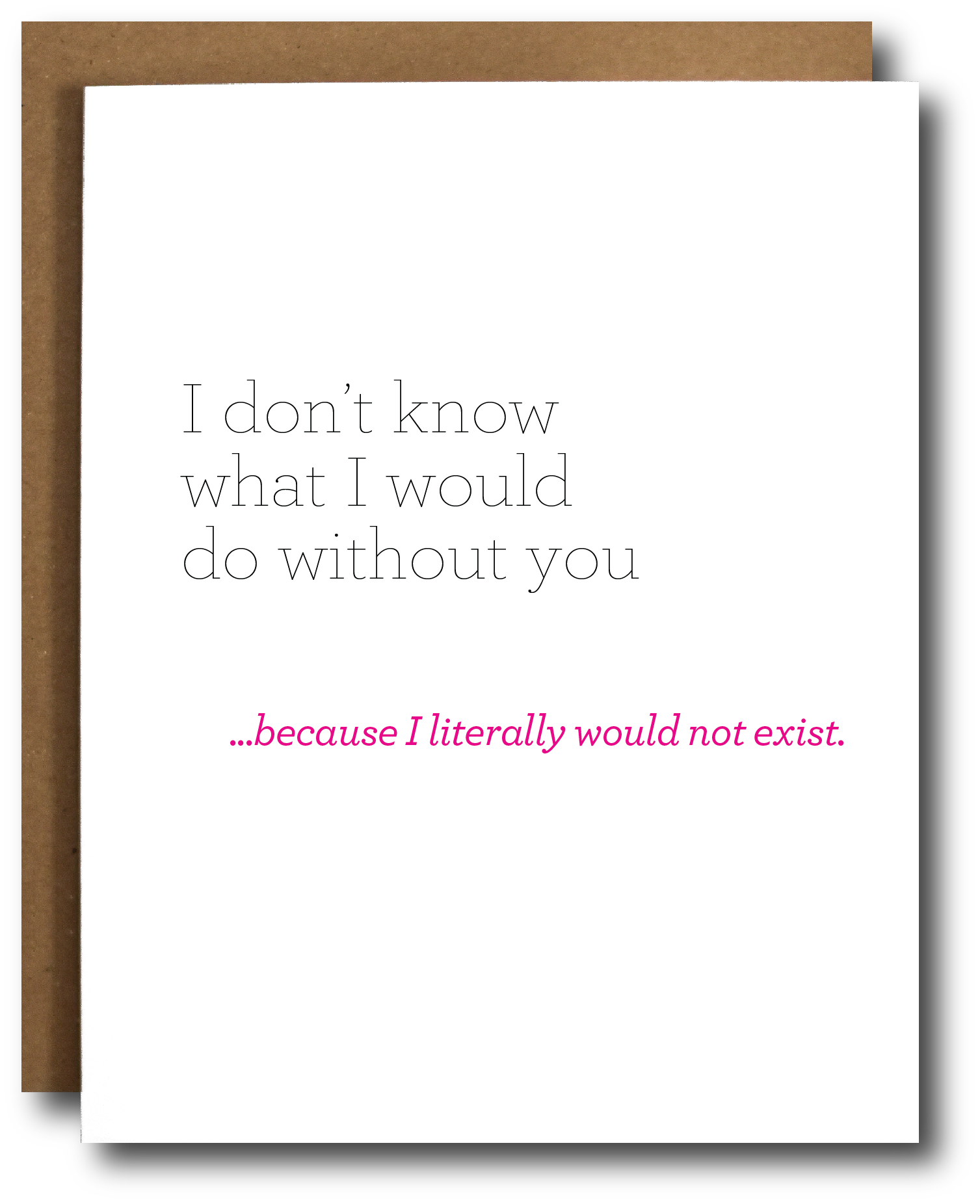 Funny Mother's Day Card Wouldn’t Exist Without You