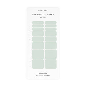 Time Block Sticker Set: Ash/Fawn/Lagoon/Mykonos Vol 1