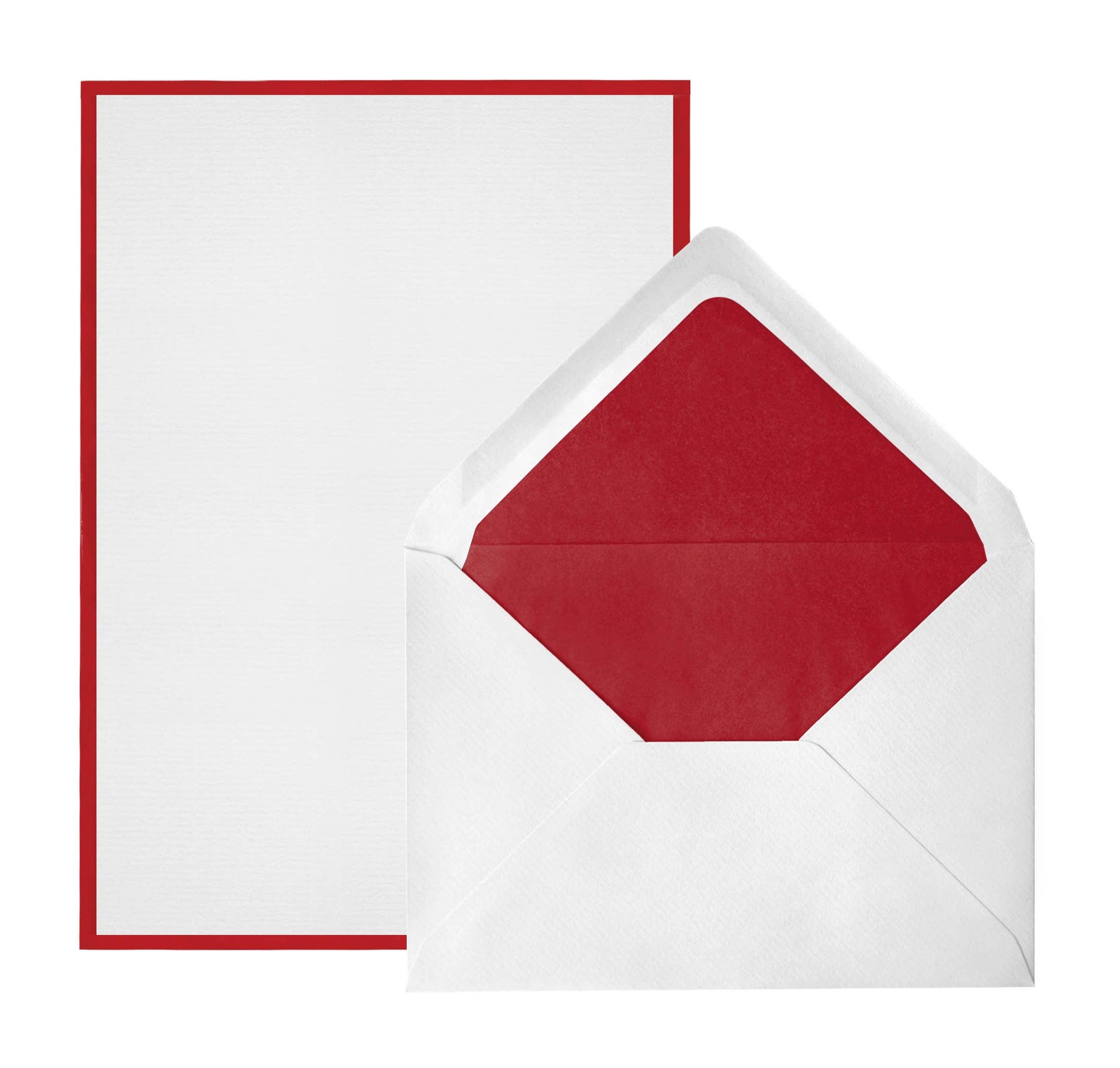 Original Crown Mill Bi-Color Sheet Correspondence Box A5: White/Red / A5 (5.75x8.25")