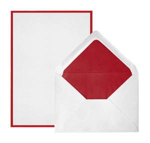 Original Crown Mill Bi-Color Sheet Correspondence Box A5: White/Red / A5 (5.75x8.25")