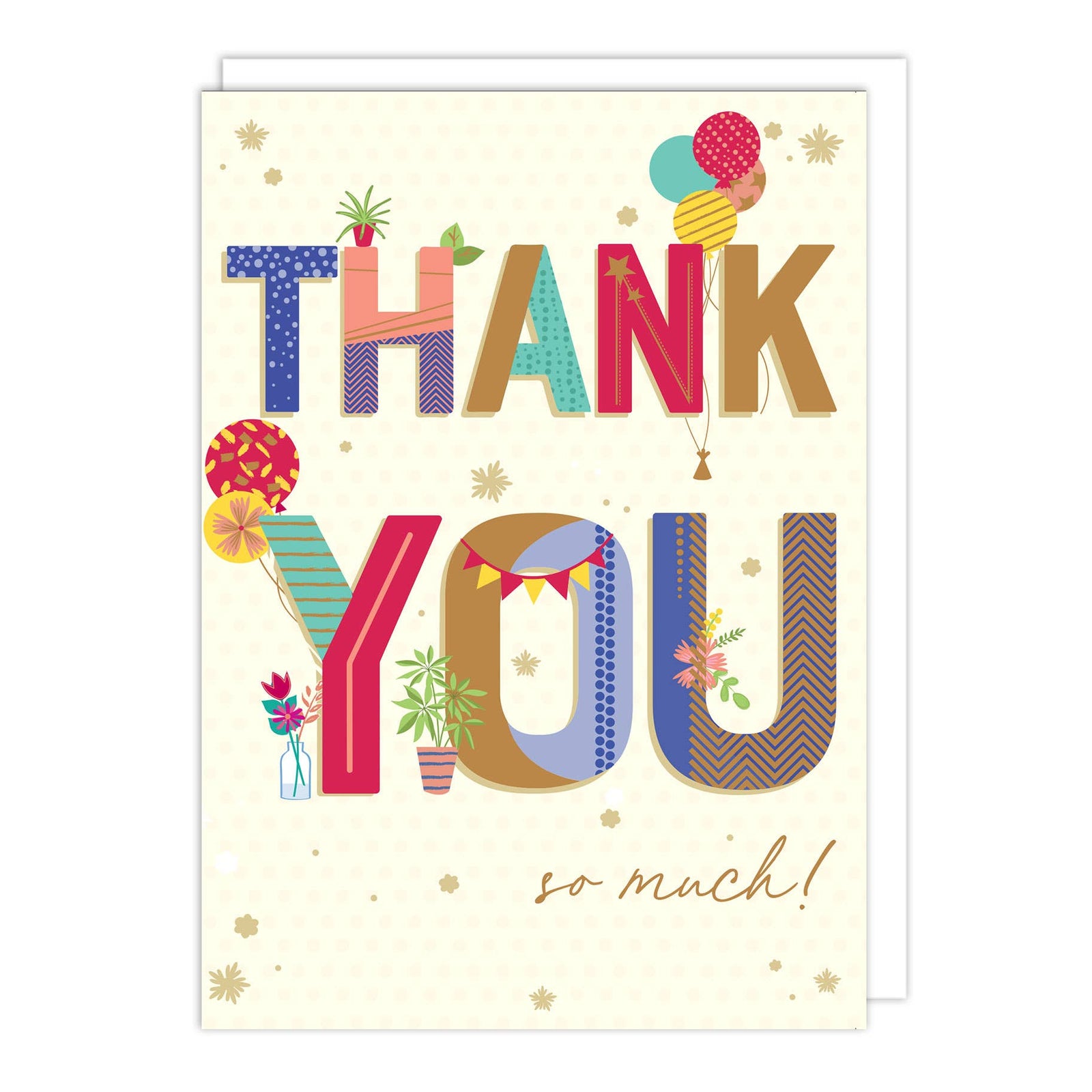 Balloon Letters Thank You Card