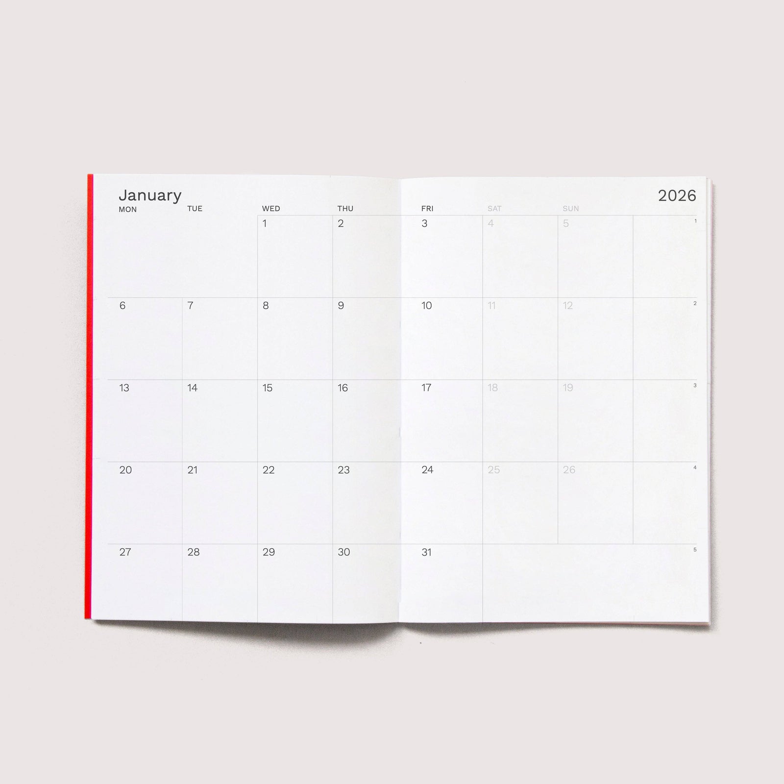 2026 Small Monthly Planner · Similar A5 Size