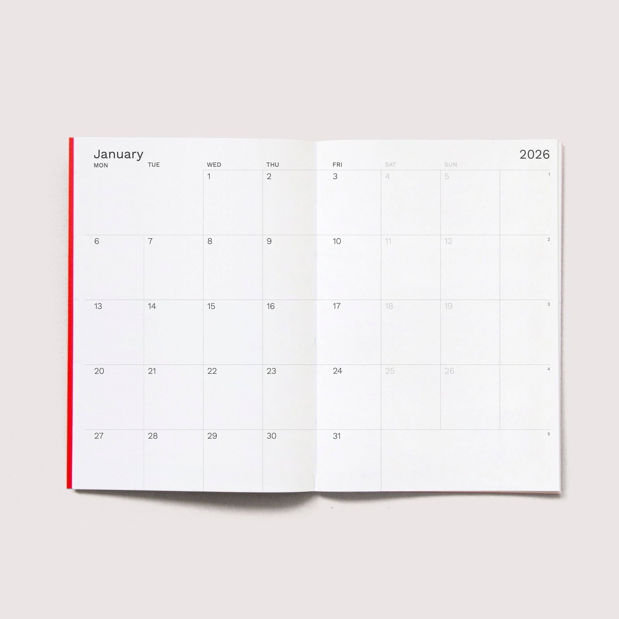 2026 Small Monthly Planner · Similar A5 Size