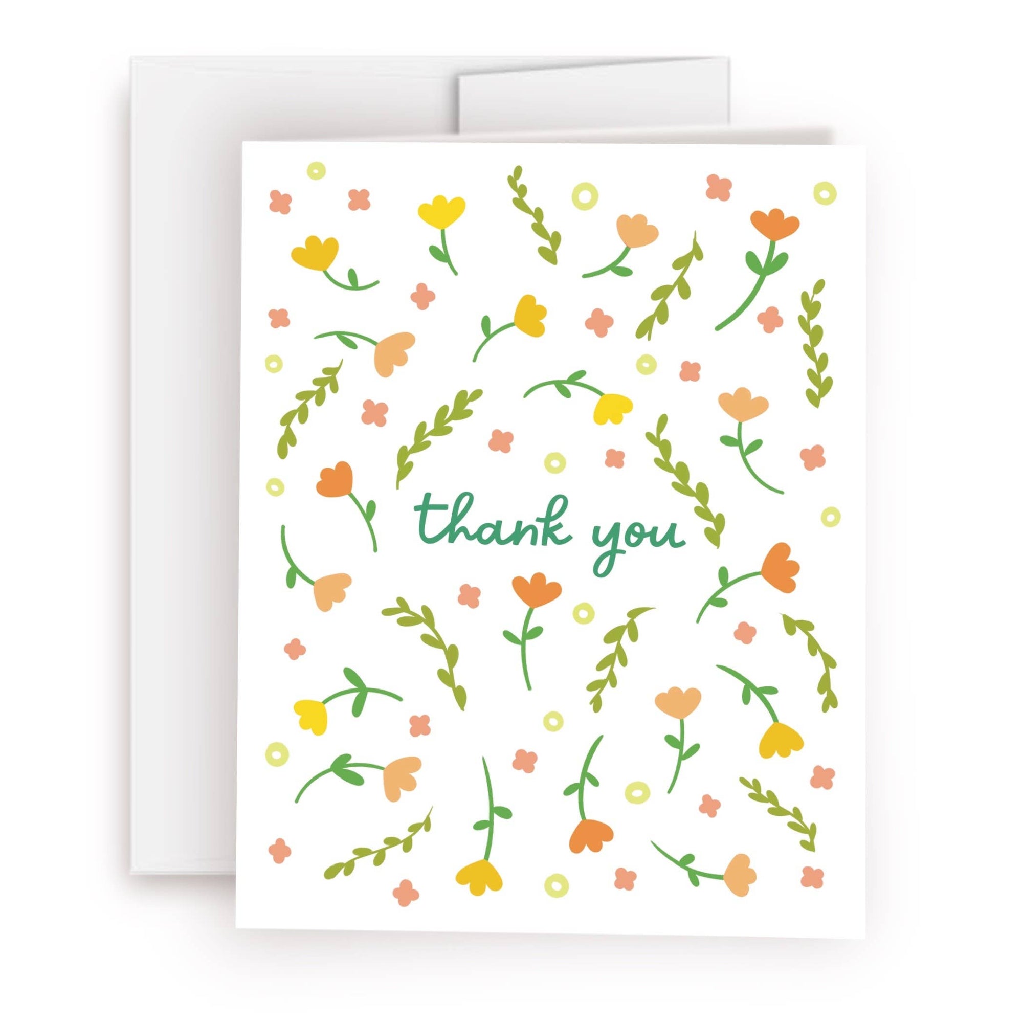 Floral PatternThank You Greeting Card