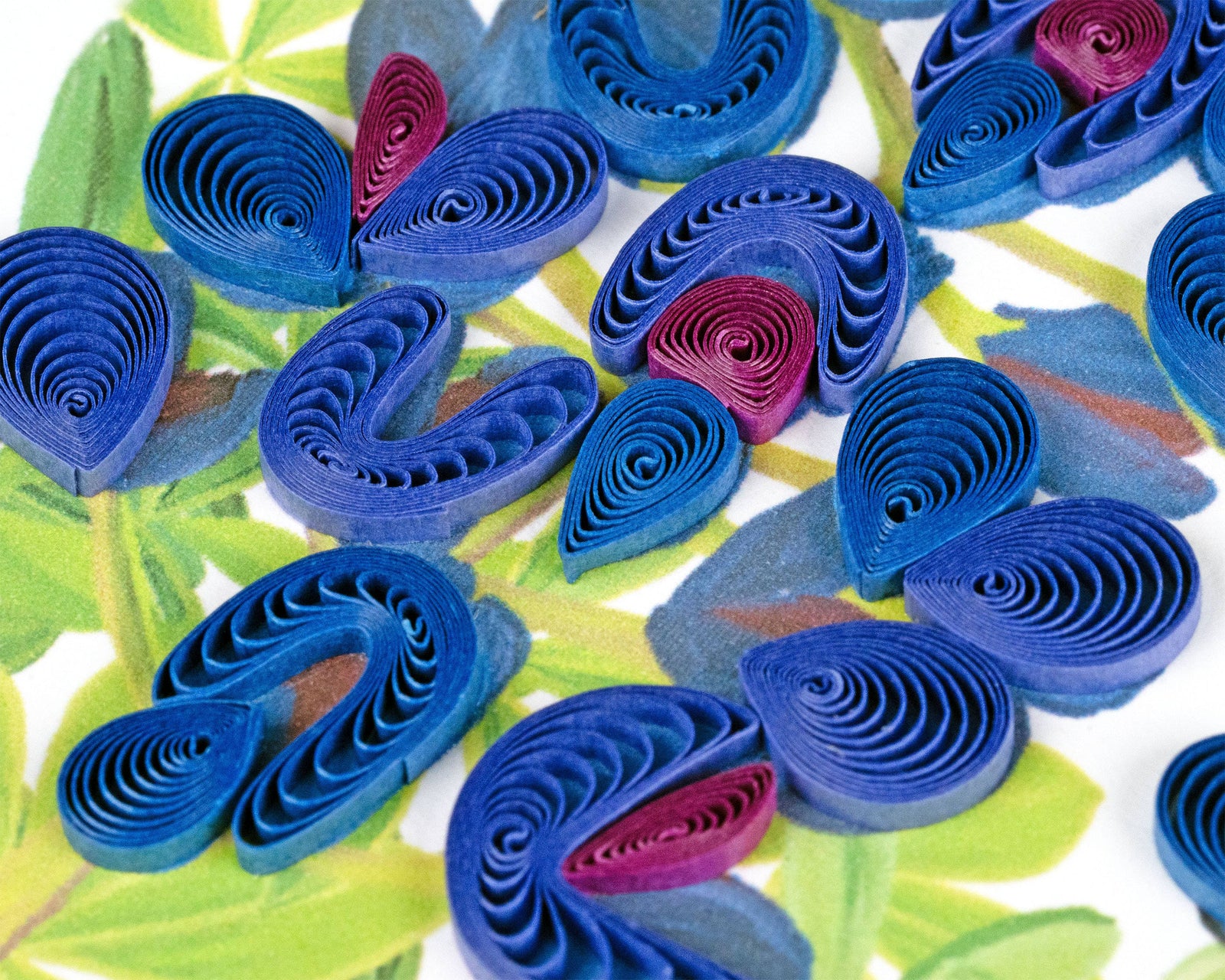 Quilled Bluebonnets Greeting Card
