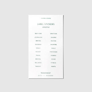 Clear Label Stickers | Legend: Clear Label Stickers | Legend