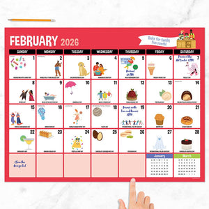 Every Day's A Holiday Large Desk Pad Monthly Calendar