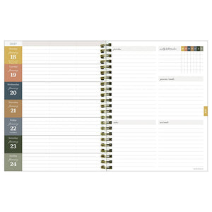 July 2026 - June 2027 Posies Medium Weekly Monthly Planner