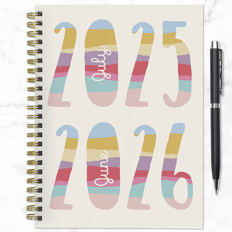 Jolly Good Year Medium Weekly Monthly Planner 2025-2026