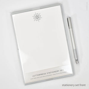 Stationery Set with Silver Snowflake (#472)