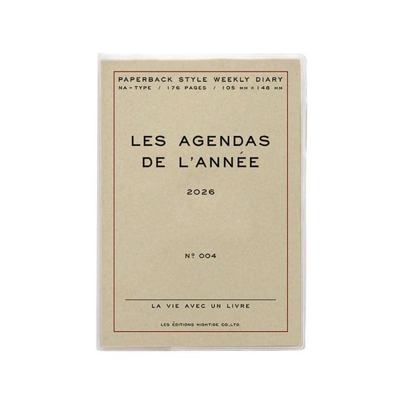 2026 Weekly Planner Poche A6: Brown