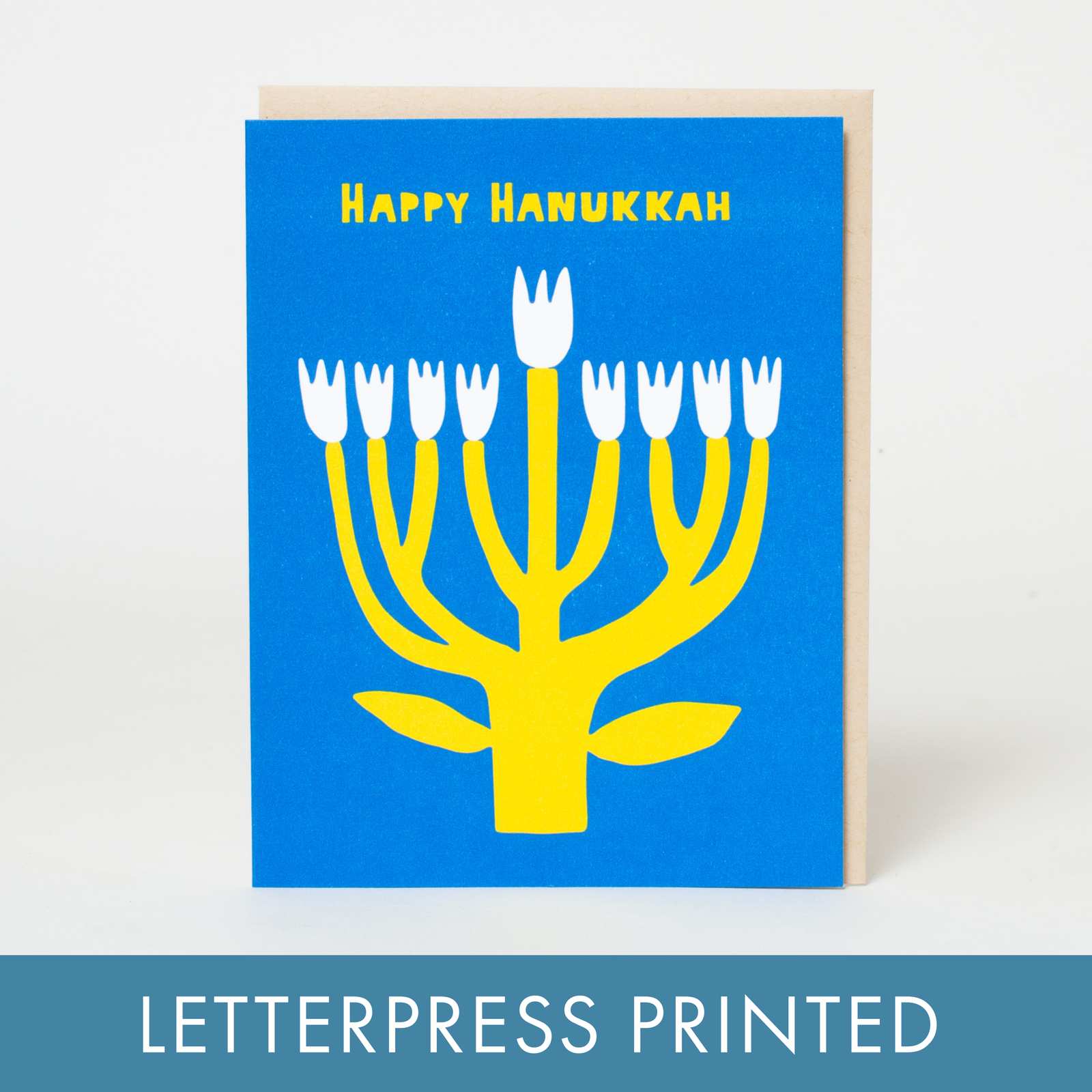 Hanukkah Flower Menorah Greeting Card by Suzy Ultman