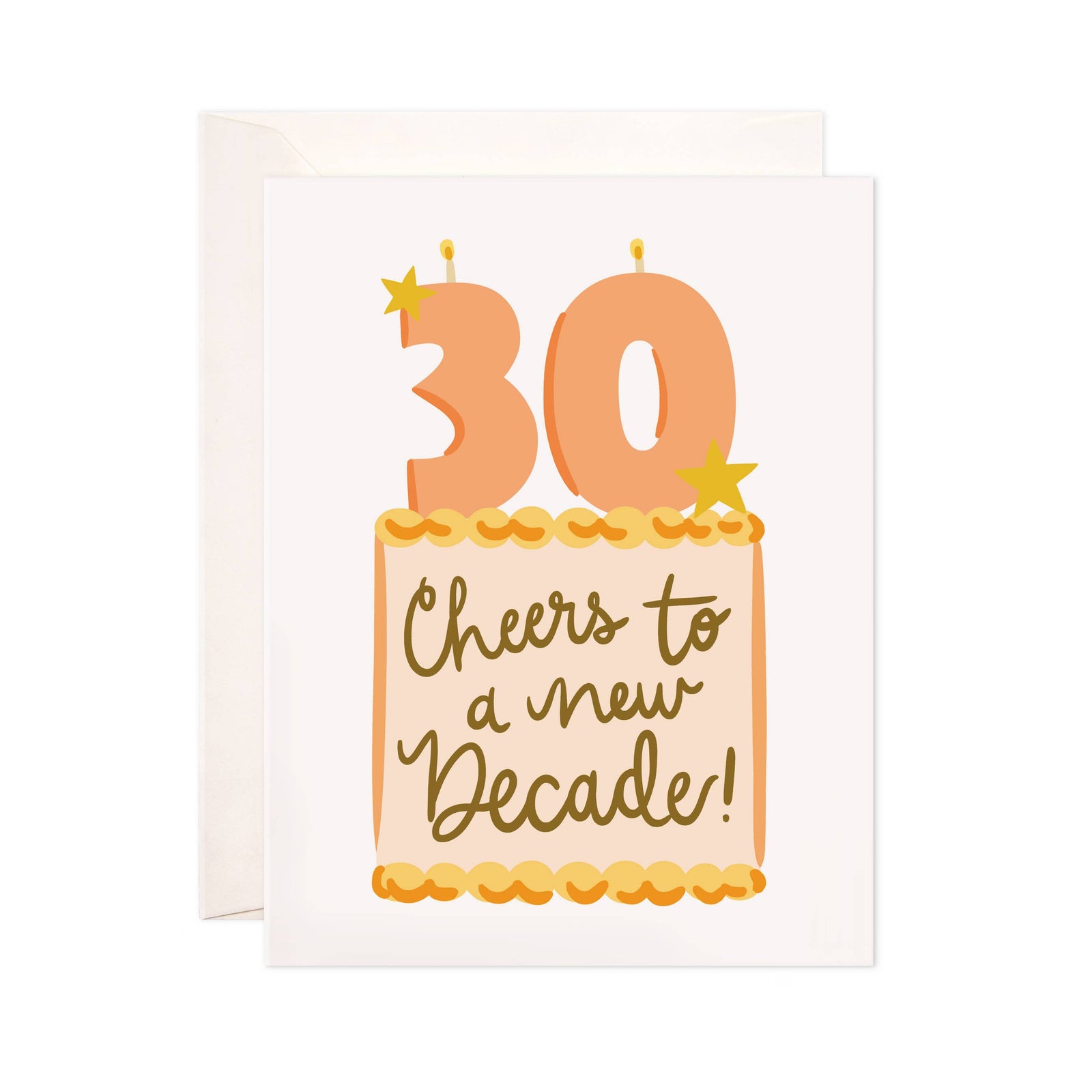 Thirty Cake Greeting Card - New Decade Birthday Card