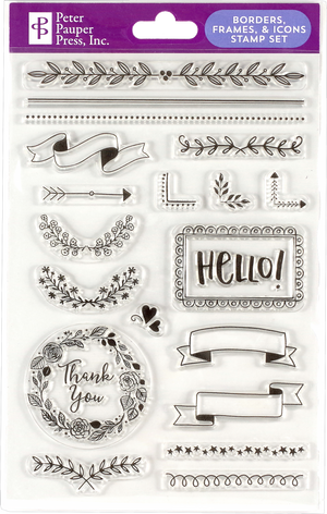 Borders, Frames & Icons Clear Stamp Set