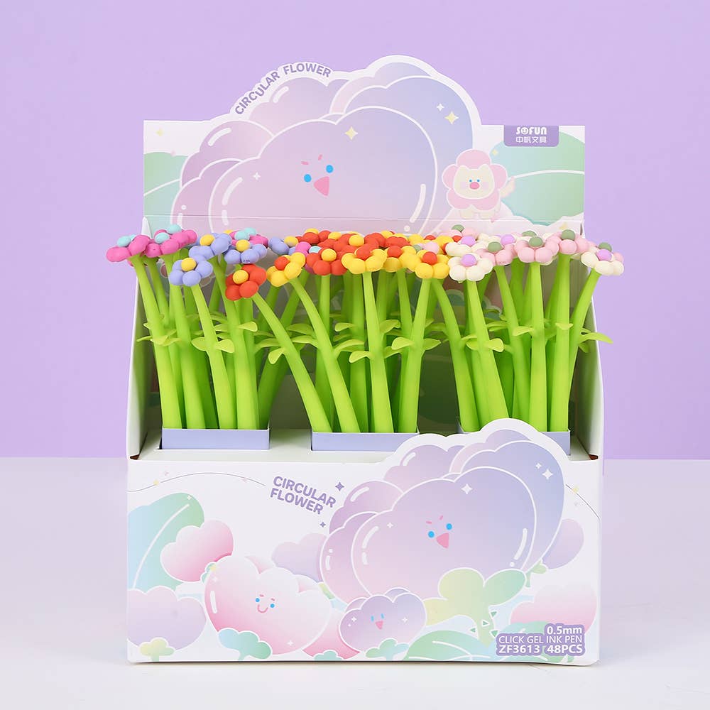 BUBBLE FLOWER WIGGLE GEL PEN