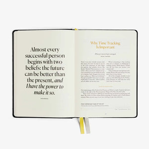 Productivity Planner Black - Time Tracking, Goals, Self-Care
