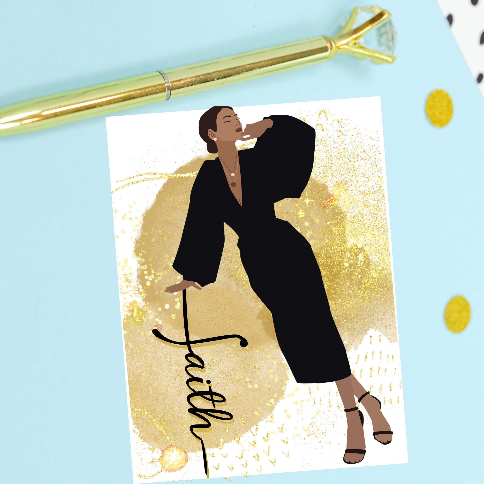 "Lean on Faith" Encouragement Card