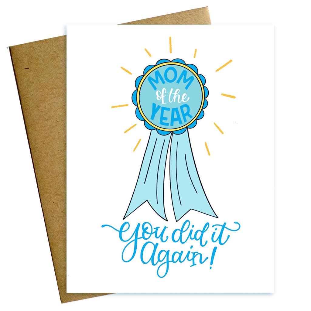 Mom of the Year Again Ribbon Mother's Day Card