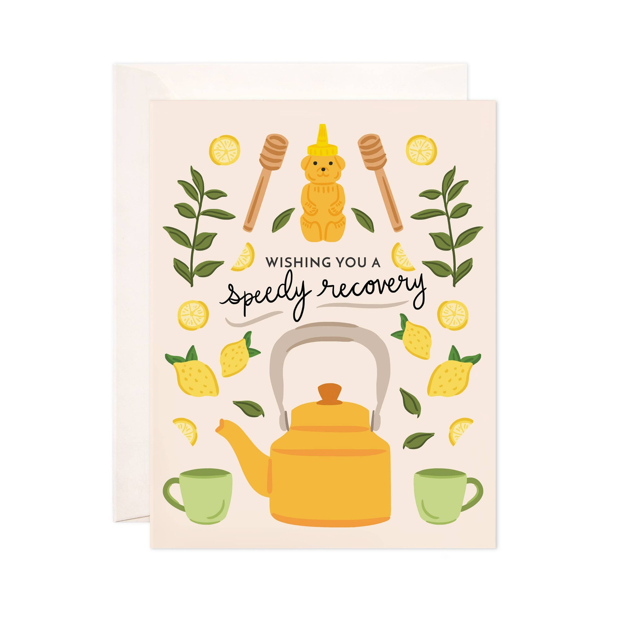 Lemon Recovery Greeting Card - Get Well Soon Card