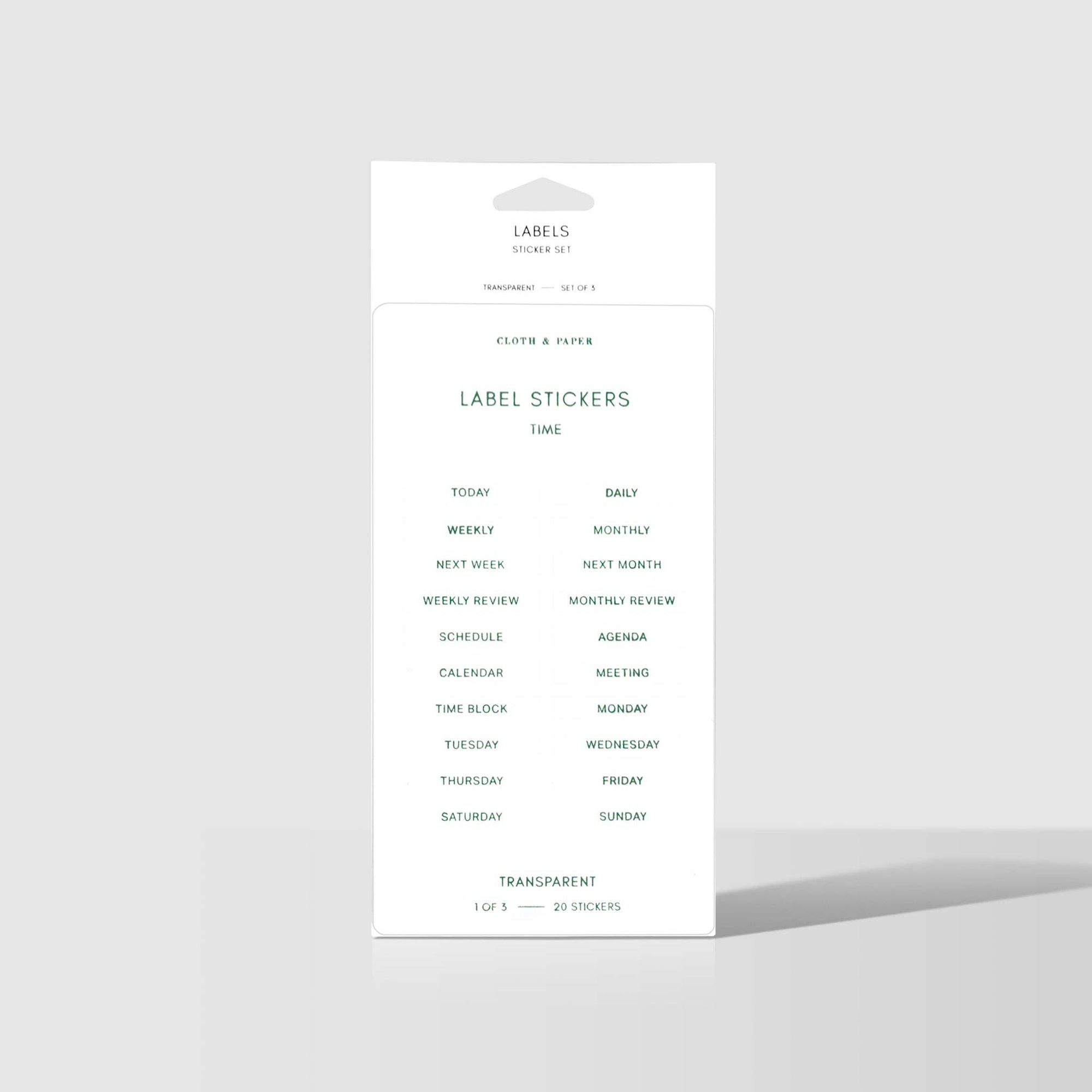 Clear Label Stickers | Legend: Clear Label Stickers | Legend
