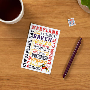 PREMIUM POSTCARDS Maryland Typography
