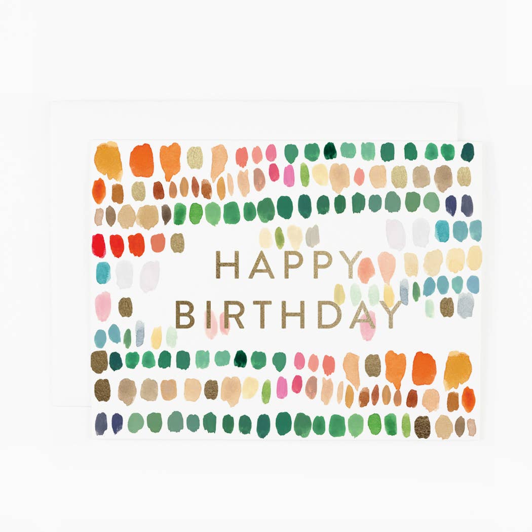 Paint Palette Birthday *gold foil