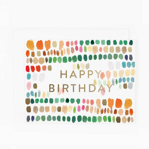 Paint Palette Birthday *gold foil